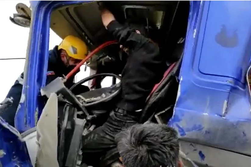 Xızıdakı ağır yol qəzasının görüntüləri yayıldı