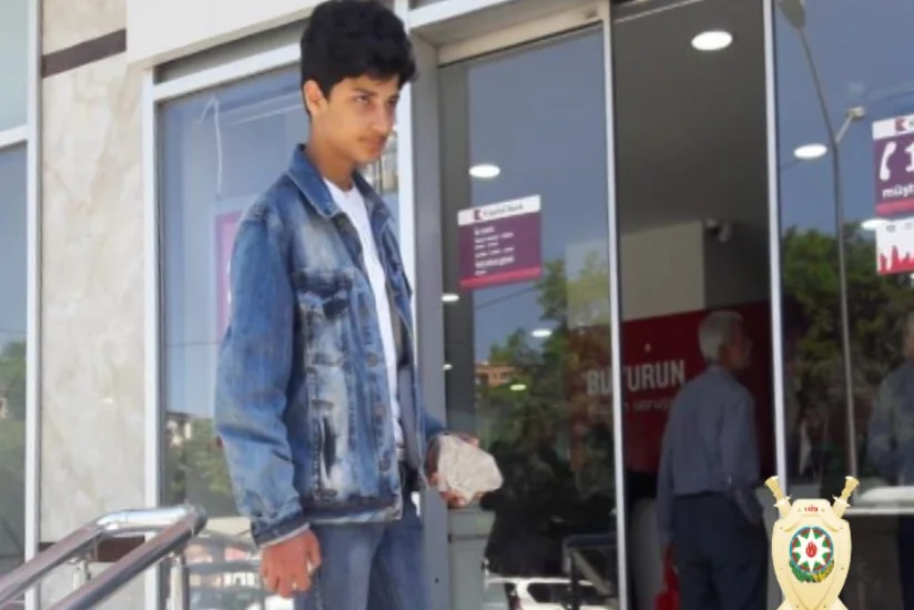 Bakıda banklardan birindən oğurluq etmək istəyən şəxs tutulub