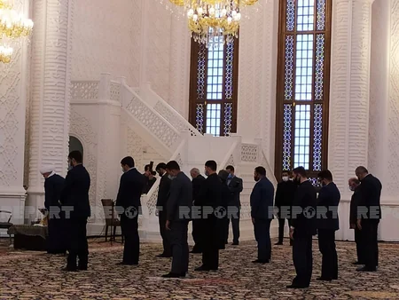 Heydər məscidində şəhidlərin anım mərasimi keçirilib, vəhdət namazı qılınıb