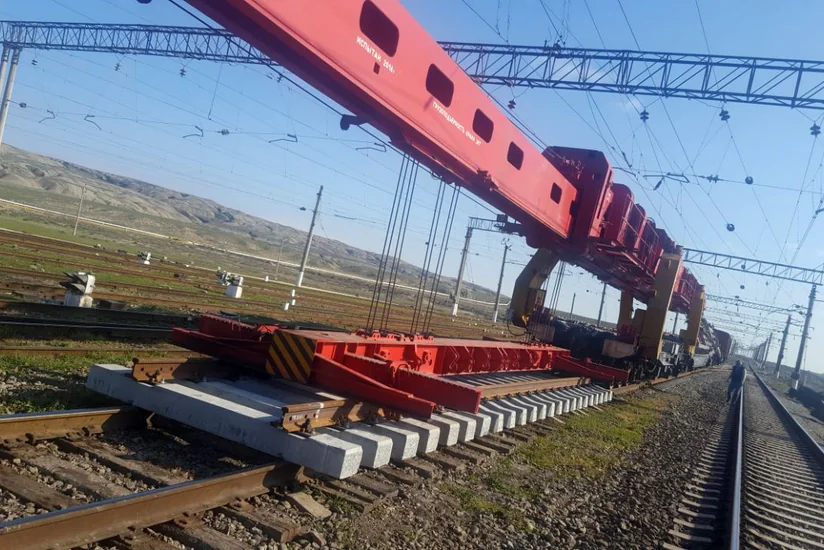 Qovlar-Tovuz mənzilində 4,5 km-lik dəmir yolu xətti təmir olunur