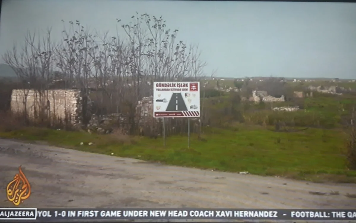 Al Jazeera broadcasts report from Azerbaijan's liberated territories