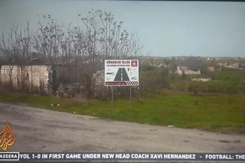 Al Jazeera broadcasts report from Azerbaijan's liberated territories