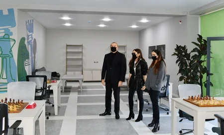 Prezident Quba Olimpiya İdman Kompleksində yenidənqurmadan sonra yaradılan şəraitlə tanış olub