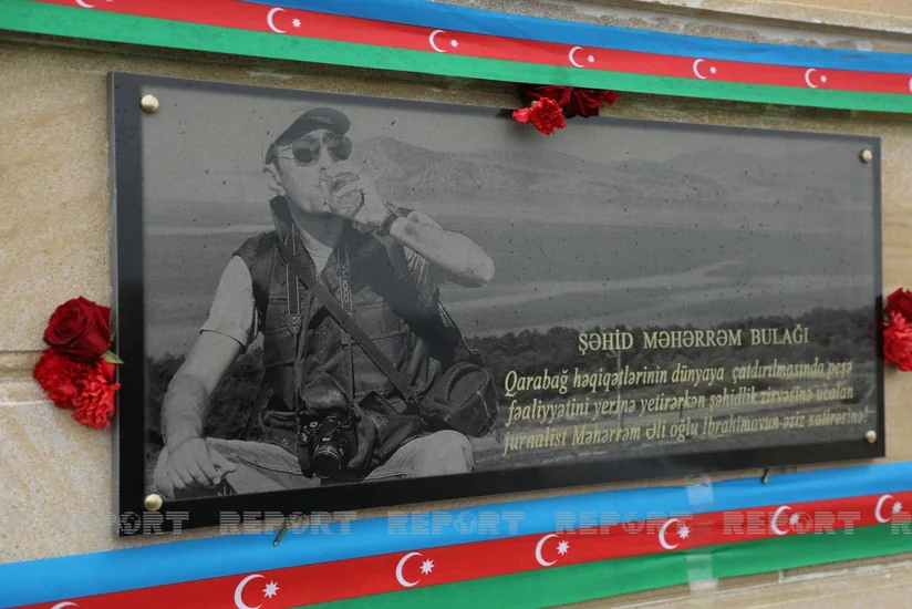 Tombstone monument for martyred journalist Maharram Ibrahimov unveiled
