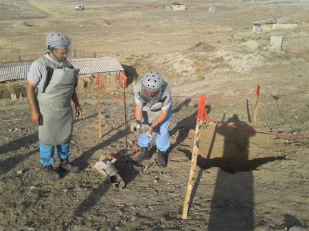 ANAMA tərəfindən 5 ədəd partlamamış hərbi sursat tapılaraq zərərsizləşdirilib
