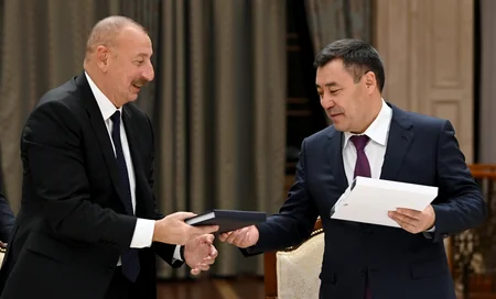 Sadır Japarovun adından Prezident İlham Əliyevin şərəfinə rəsmi qəbul təşkil edilib - YENİLƏNİB