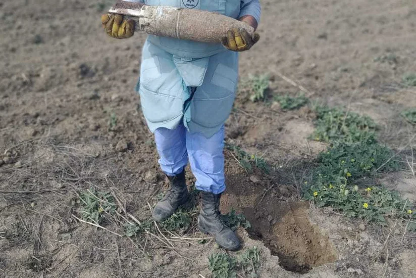 Ağdamda mərmi tapılıb