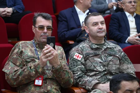 Karabakh University students present artistic composition to diplomats