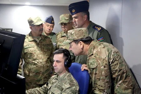 Zakir Hasanov takes part in the opening of the Air Force Training Center