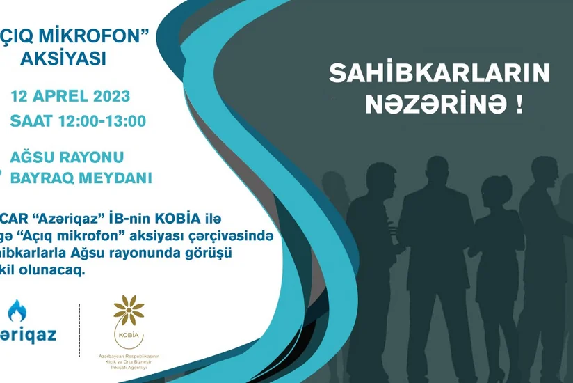 “Azəriqaz”ın Ağsuda sahibkarlarla görüşü keçiriləcək