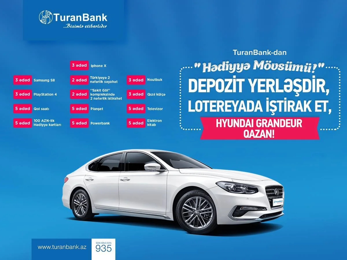 TuranBankın “Hədiyyə Mövsümü!” Stimullaşdırıcı Lotereyasının qalibləri məlum olub