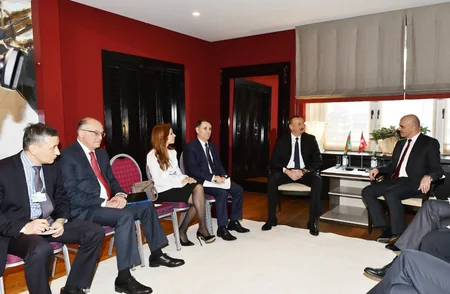 Prezident İlham Əliyev isveçrəli həmkarı Alain Berset ilə görüşüb