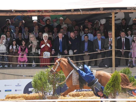 Turkish President watches performance featuring Karabakh horses