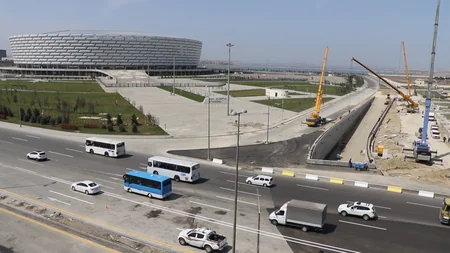 Bakı Olimpiya Stadionunun qarşısında avtomobil tunelinin inşası yekunlaşmaq üzrədir