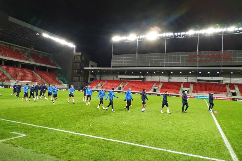 Azərbaycan millisi Slovakiya ilə oyundan öncə son məşqinə çıxıb