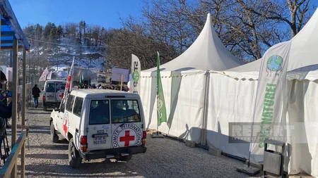ICRC vehicles move freely on Khankandi-Lachin road