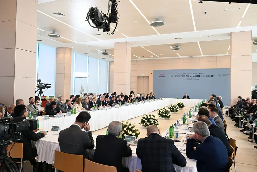 International Forum themed “Facing the New World Order” held at ADA University with participation of President Ilham Aliyev