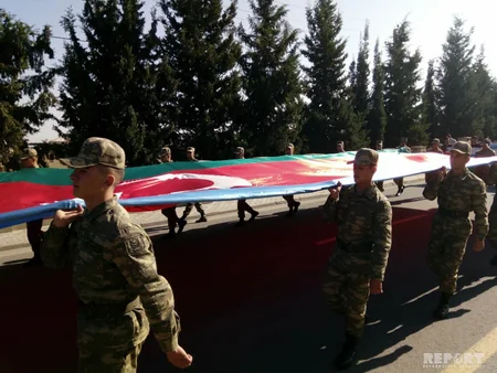 Ağdamda keçirilən Bayraq yürüşü başa çatıb - FOTOREPORTAJ - YENİLƏNİB