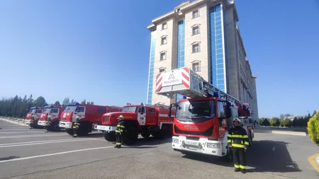 Naxçıvan FHN-ə 5 yeni müasir yanğınsöndürən avtomobili verilib