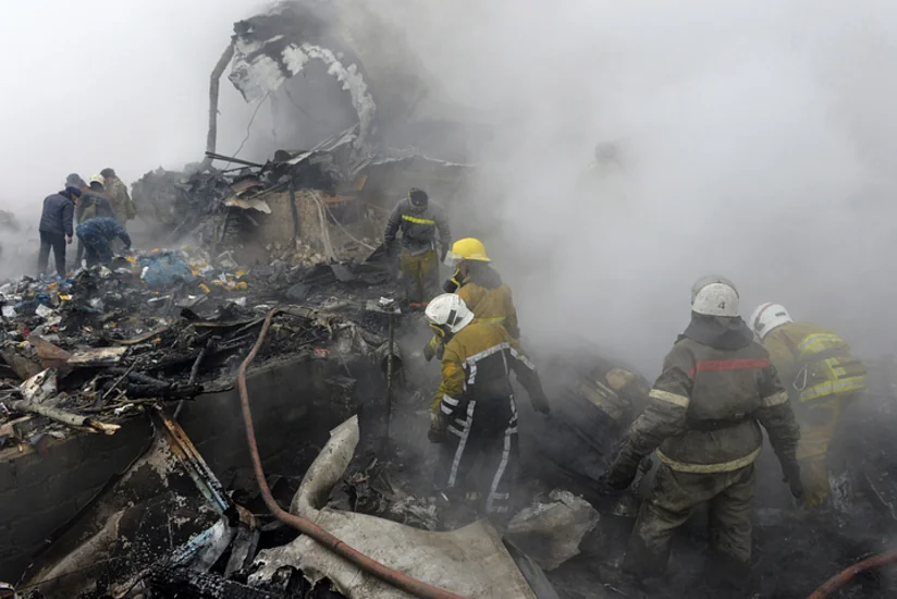 Число жертв крушения грузового Boeing под Бишкеком возросло до 39 человек