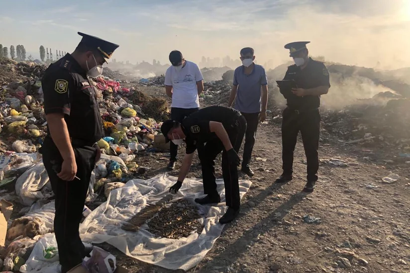 Xaçmazda silah-sursat tapıldı - VİDEO