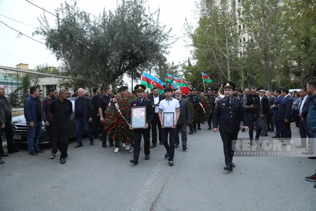 Erməni terroru nəticəsində həlak olan polis serjantı dəfn olunub - YENİLƏNİB-2