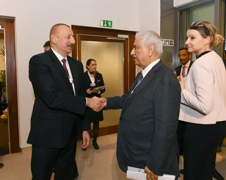 President Ilham Aliyev met with Swiss President Simonetta Sommaruga in Davos