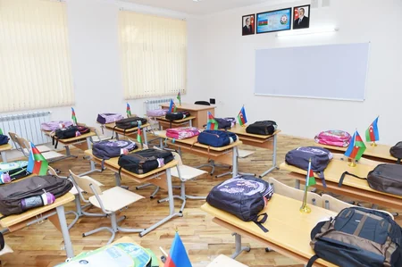 President Ilham Aliyev viewed two schools after major overhaul