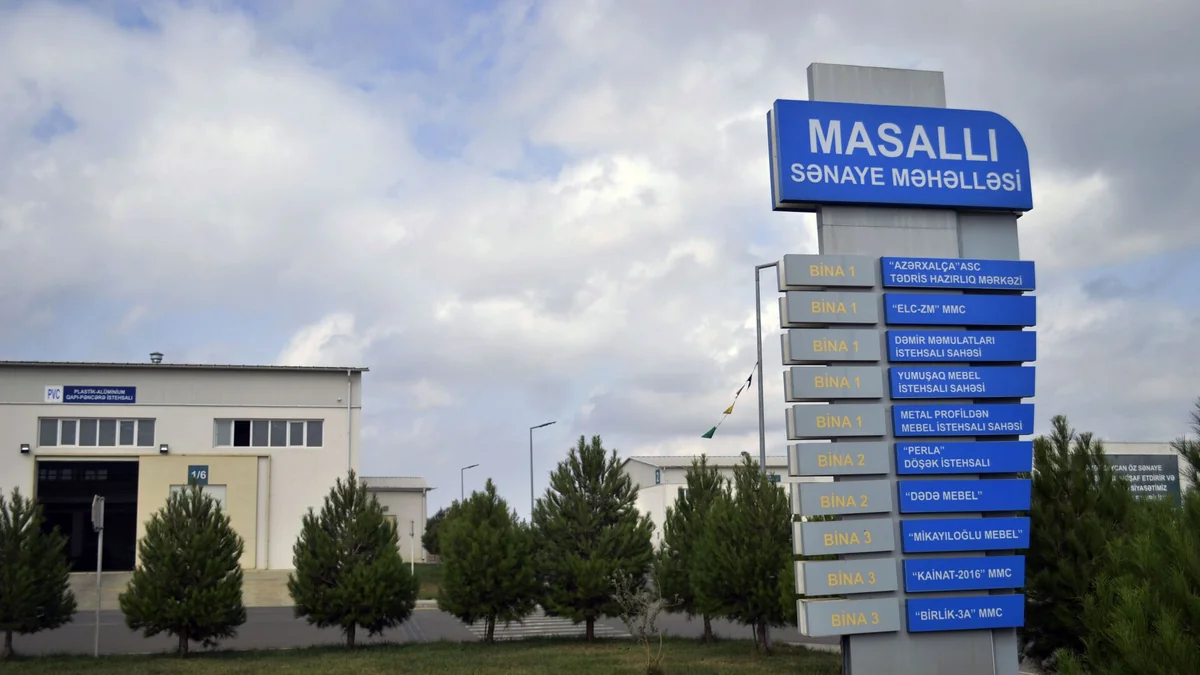 Masallı Sənaye Məhəlləsində istehsalın ümumi dəyəri 15 % artıb