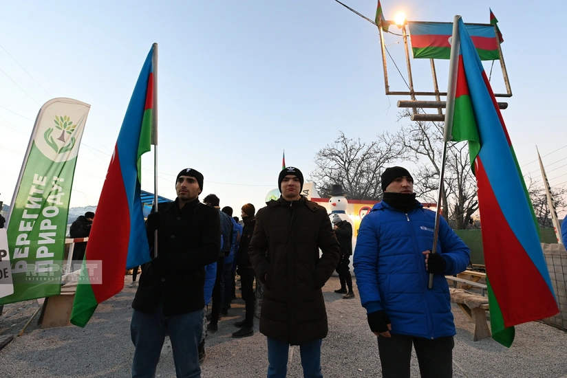 Акция протеста на дороге Ханкенди-Лачын продолжается 23-й день