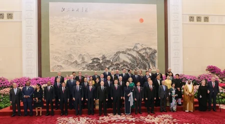 President of Azerbaijan attends reception for heads of state and government in Beijing