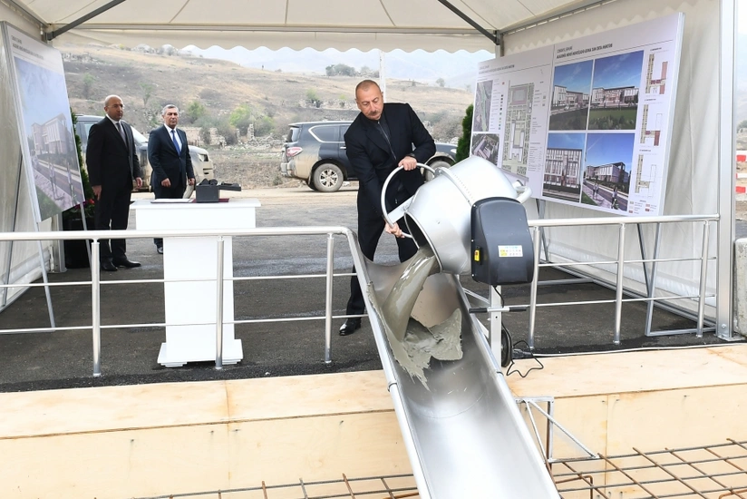 President attends groundbreaking ceremony for school in Jabrayil