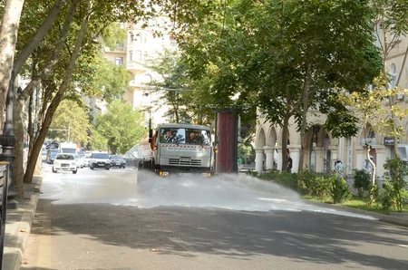 Bakı küçələrində növbəti dezinfeksiya başlayıb 