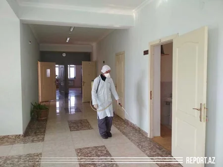Bərdədə koronavirusa qarşı dezinfeksiya işləri görülür - FOTO
