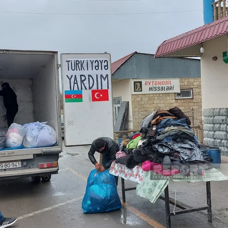 Aran bölgəsində Türkiyəyə yardım kampaniyasına start verilib