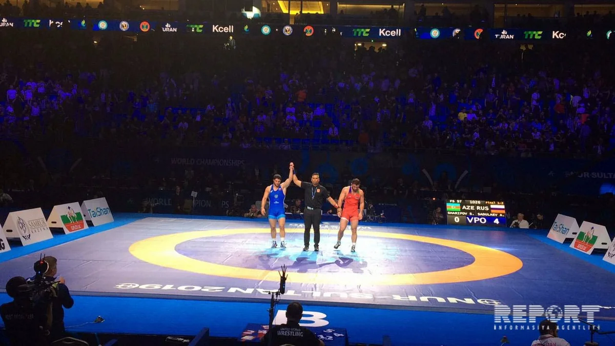 Azərbaycanın sərbəst güləşçisi Şərif Şərifov dünya çempionatında gümüş medal qazanıb - FOTO