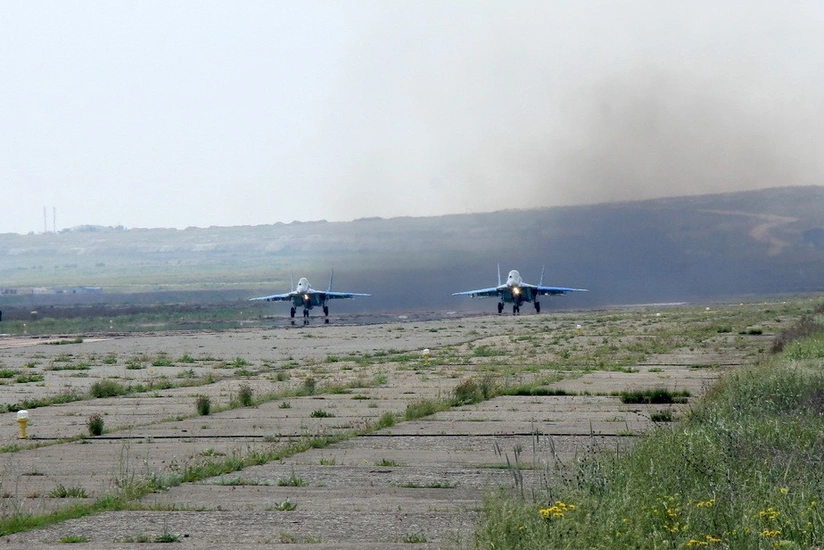 Hərbi Hava Qüvvələrinin aviabazasında komanda-qərargah təlimi keçirilib - VİDEO