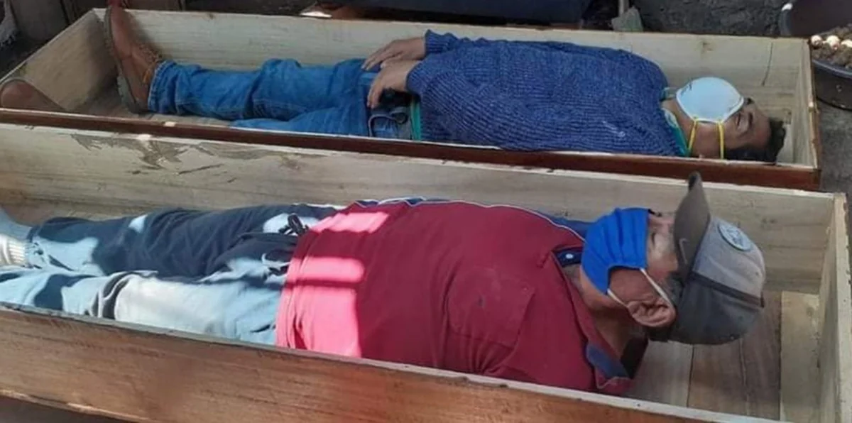 Peruda mer karantindən yayınmaq üçün tabuta girdi
