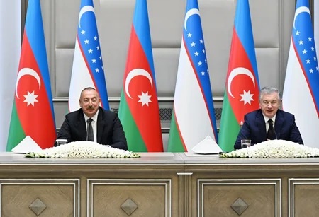 Presidents of Azerbaijan and Uzbekistan make press statements