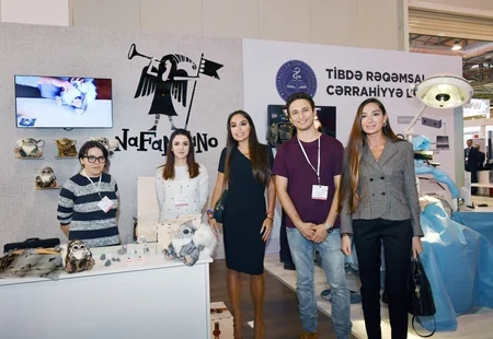 President Ilham Aliyev views Bakutel 2018 exhibition