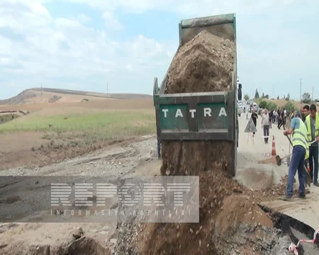 Sel Göyçayda fəsadlar törədib, Aşağı Qaraməryəm kəndi ilə əlaqə tam kəsilib