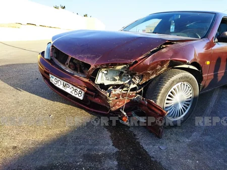 Sumqayıtda iki avtomobil toqquşub - VİDEO