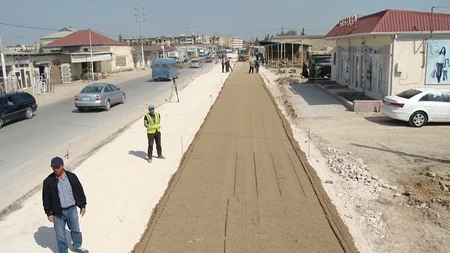 Binə qəsəbəsinin əsas küçələrindən biri təmir olunur -FOTO - VİDEO