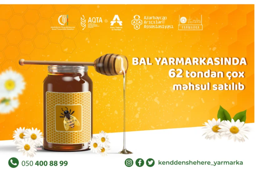 Bakıda bu ay yarmarkaya çıxarılmış arıçılıq məhsullarının 65 %-i satılıb