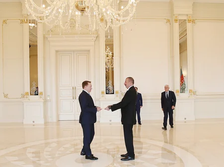 President Ilham Aliyev receives credentials of two incoming ambassadors