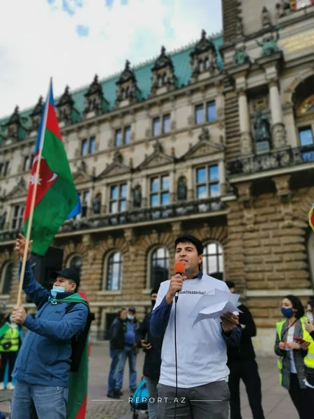 Hamburqda Azərbaycan Ordusuna dəstək məqsədilə mitinq keçirilib