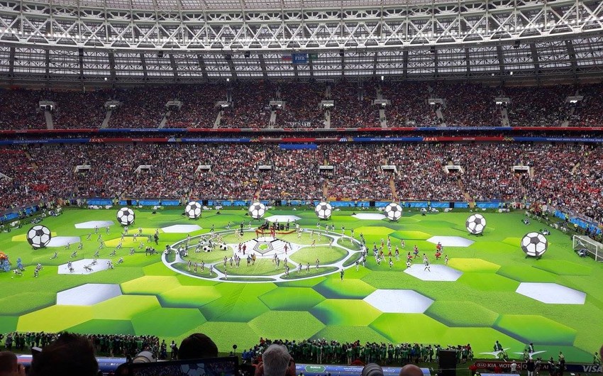 Moskvada futbol üzrə XXI dünya çempionatının təntənəli açılış mərasimi keçirilib
