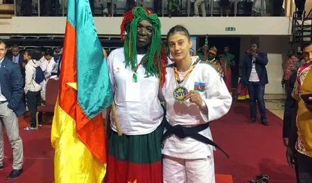 Azərbaycan cüdoçuları Kamerunda qızıl, gümüş və bürünc medallar qazanıb - FOTO