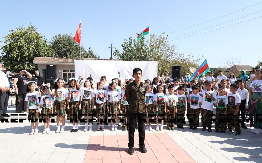 Neftçalada şəhid xatirə bulağı kompleksinin açılışı olub