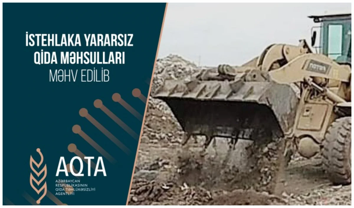 İstehlaka yararsız 66 ton qida məhsulu məhv edilib